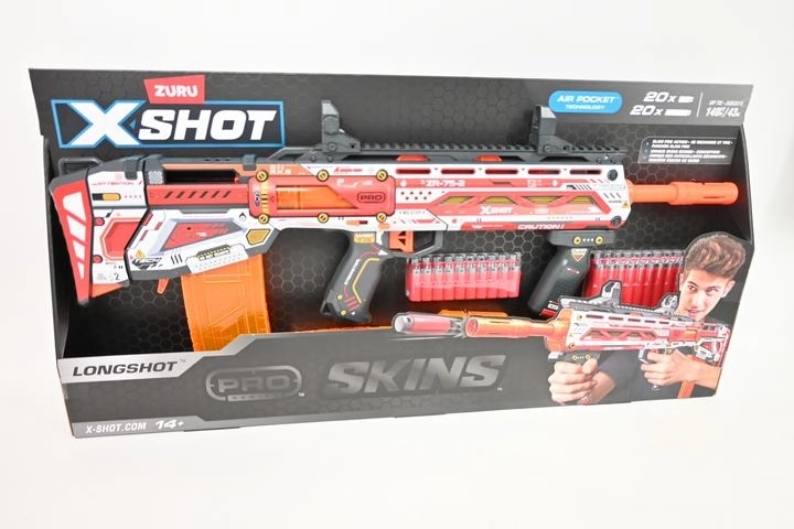 Lanzador Zuru X-shot Skins Longshot con alcance de 43 m