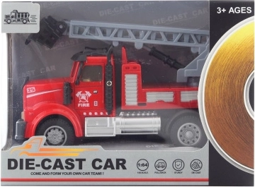 Modelo metálico de camión de bomberos