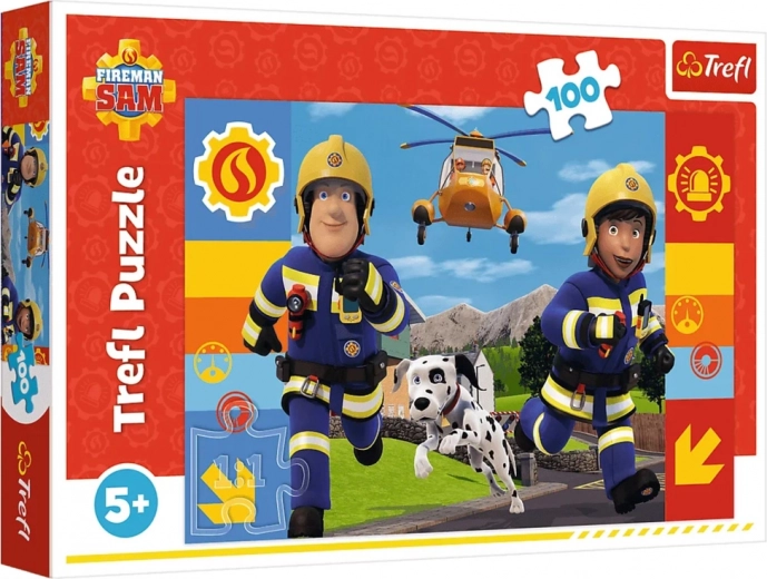 Puzle de 100 piezas – siempre servicial BOMBERO SAM TREFL