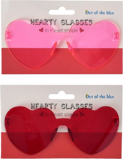 Gafas de plástico con forma de corazón (2 variantes)