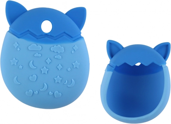 Funda de silicona para Tamagotchi con forma de gato azul