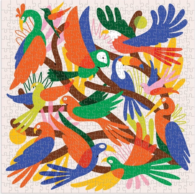 Puzzle cuadrado Aves cromáticas de 500 piezas