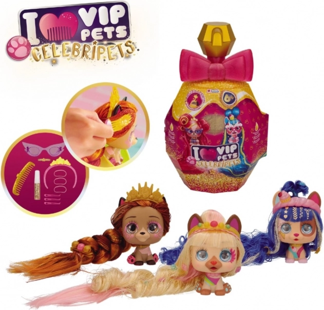 VIP Pets Celebripets – figura de estilismo de perritos con pelo extra largo