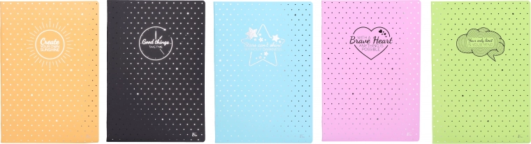 Cuaderno rayado A4 con 40 hojas y puntos