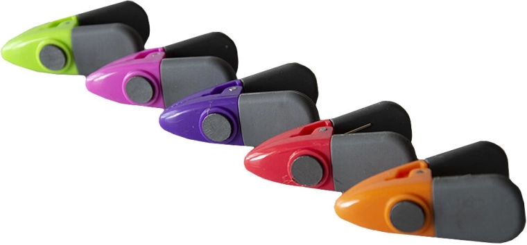 Pinzas magnéticas para la nevera – mix de colores, 5 uds