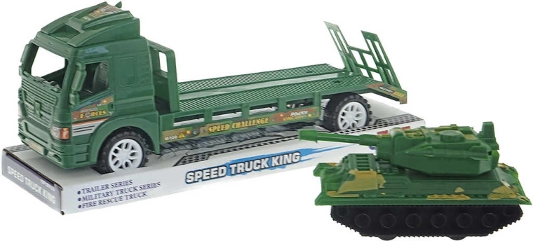 Transportador militar con tanque con fricción
