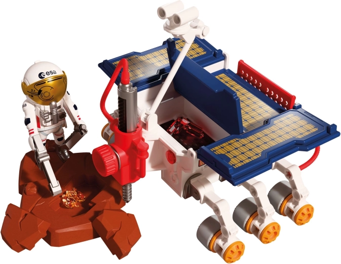 Figura de astronauta ESA y abundantes accesorios