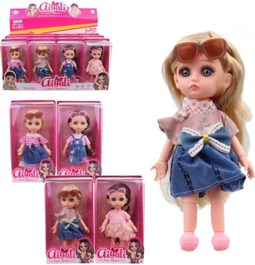 Muñeca con gafas, 16 cm - 1 unidad