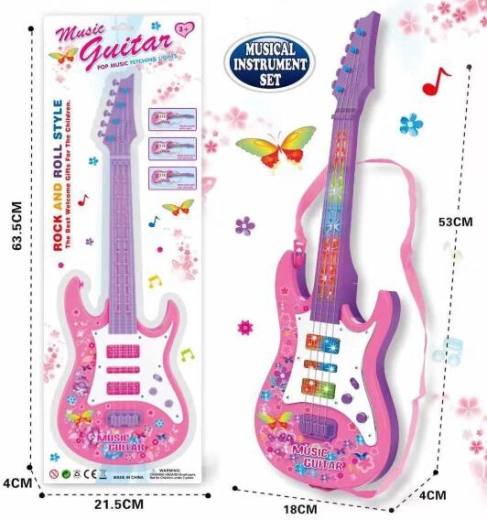 Guitarra infantil de 53 cm con luz y sonido