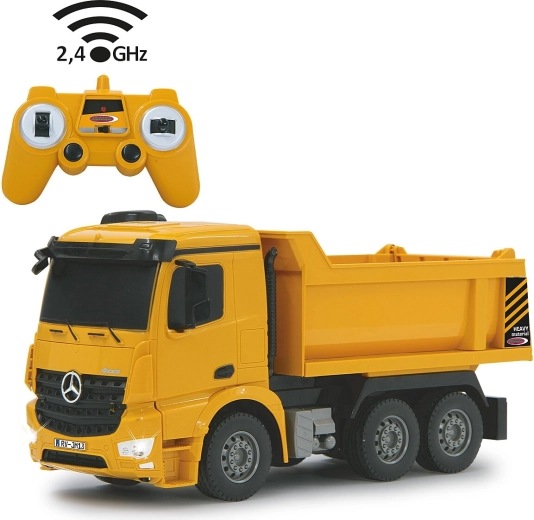 Jamara Mercedes-Benz Arocs volquete teledirigido a escala 1:26, 2,4 GHz - 1 unidad