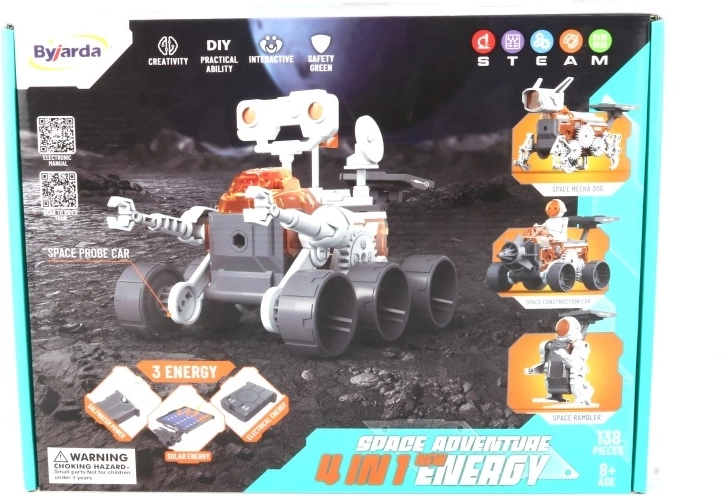 Set educativo espacial 4 en 1 de energía salina, solar y eléctrica