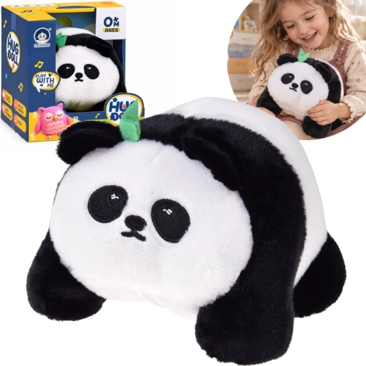 Panda de peluche interactiva Hop Hop con grabación, vibraciones y 30 melodías