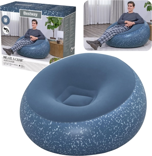 Sillón hinchable Bestway Inflate-A-Chair azul