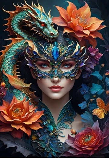 Puzzle Chica con Dragón 1000 piezas