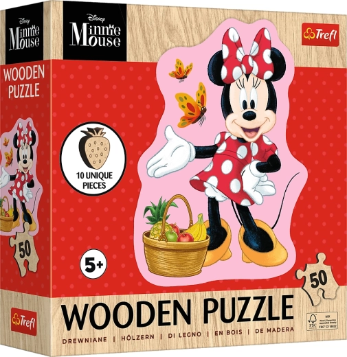 Puzzle de madera Disney Minnie, 50 piezas
