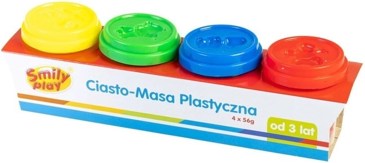 Masa para modelar en botes (4 colores) SmilyPlay