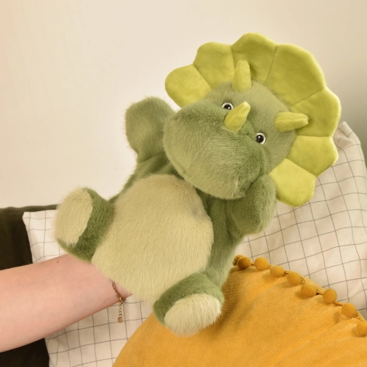 Histoire d'Ours marioneta de peluche dinosaurio verde 24 cm