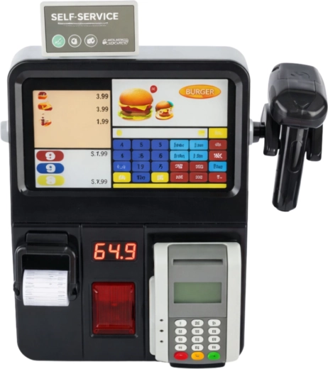 Escaneo e impresión de recibos como en una tienda real