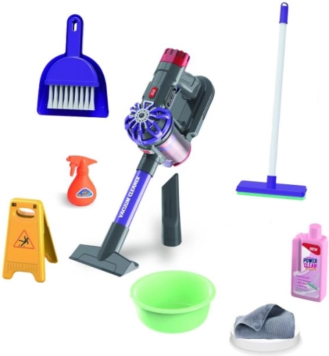 PLEJO set de limpieza con aspiradora de escoba para niños