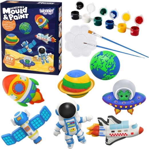 Woopie set creativo con moldes y pinturas – figuritas espaciales DIY