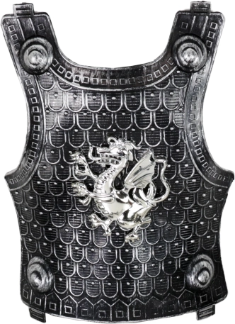 Casco y chaleco de estilo medieval