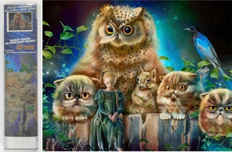 Pintura con diamantes Guardianes del bosque 30x40 cm