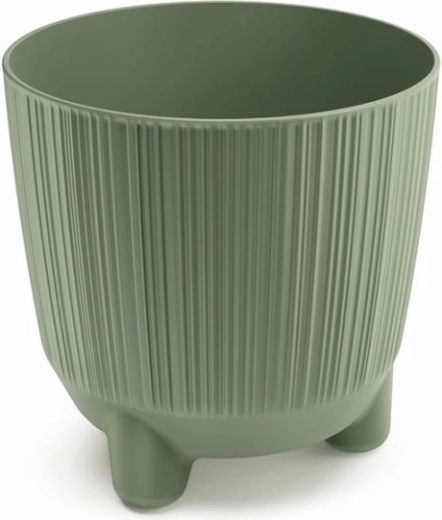 Maceta con patas en color verde tierra RYFO N