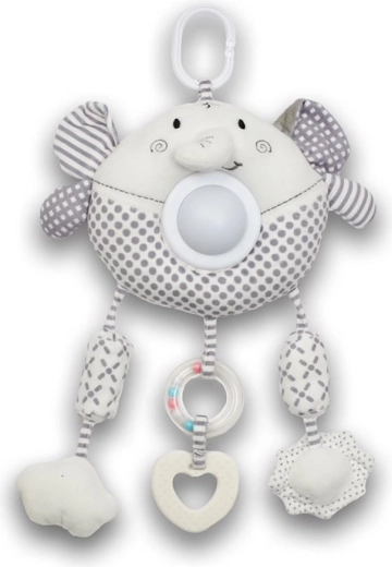 Peluche colgante elefante con luz y música