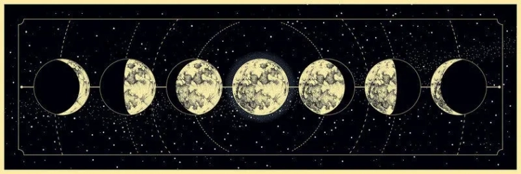 Puzle panorámico Galaxy Fases de la Luna 1000 piezas