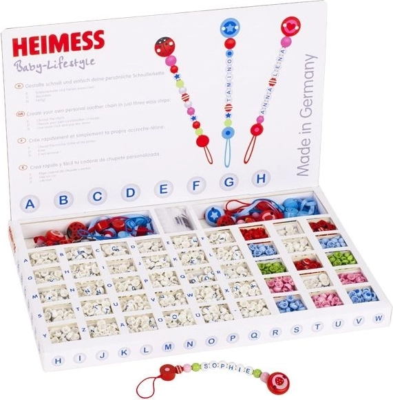 Set personalizado de sujeta-chupetes y pulseras para bebés