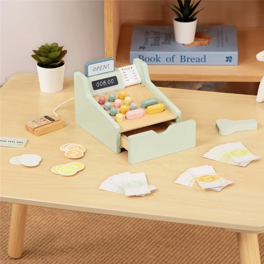 Cajón extraíble y botones de colores