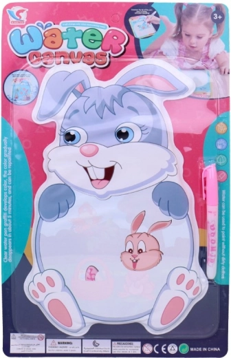 Pintura al agua con motivo de conejito