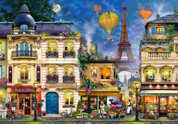 Puzzle Ravensburger Paseo nocturno por París de 18 000 piezas