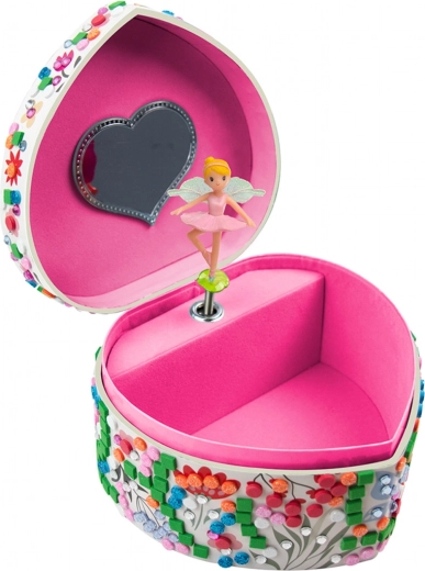 Caja musical de mosaico 3D – corazón