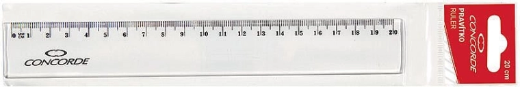 Regla 20 cm transparente CONCORDE