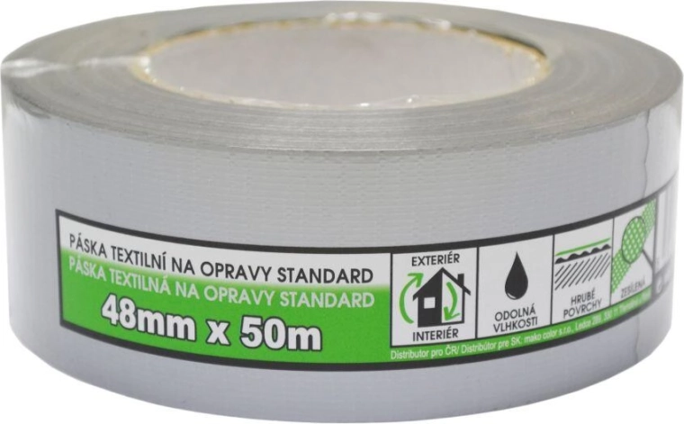 Cinta adhesiva universal plateada 48 mm × 50 m