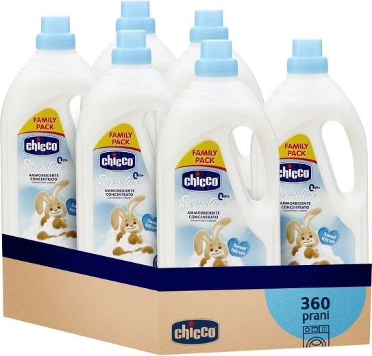 Chicco suavizante Baby Sensitive Polvo dulce, concentrado 1,5 l (60 lavados), pack de 6