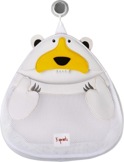 Organizador de baño 3 Sprouts oso polar blanco
