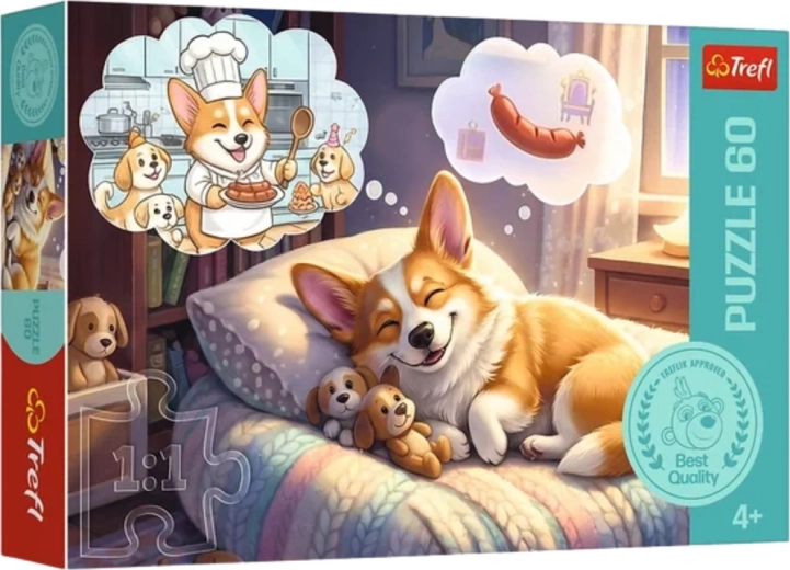 Puzzle de 60 piezas – corgi en el reino de los sueños Trefl