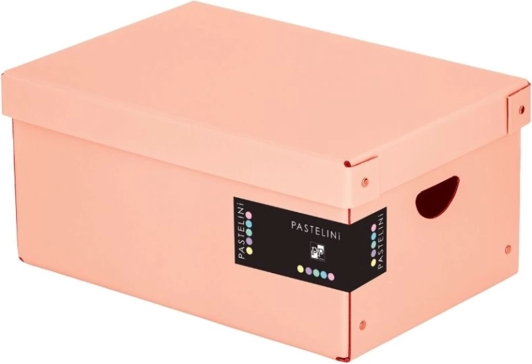 Caja grande laminada PASTELINI en color albaricoque
