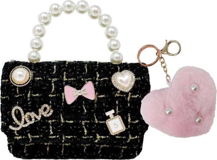 Mini bolso con llavero en forma de corazón LOVE