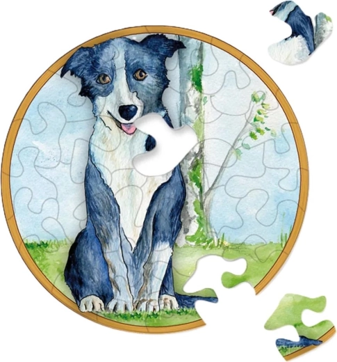 Puzzle redondo CURIOSI Picoli – perro, 33 piezas