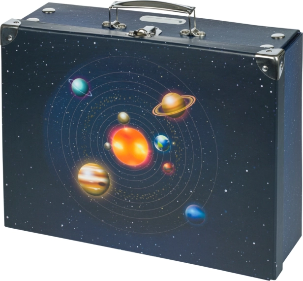 Maletín escolar plegable de planetas con herrajes