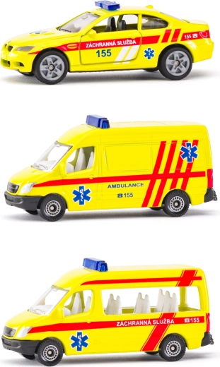 Siku versión checa set de ambulancia 3 coches