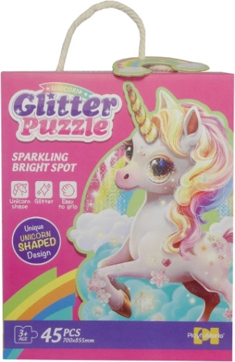 puzle con purpurina de 45 piezas – unicornio