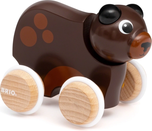 BRIO oso divertido de empuje con ruedas