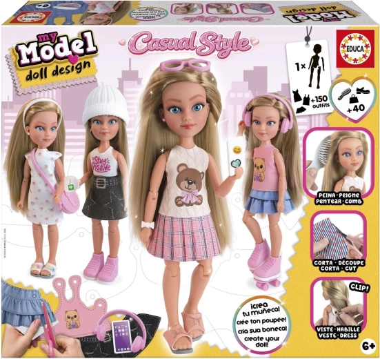 Educa My Model doll design set creativo estilo casual