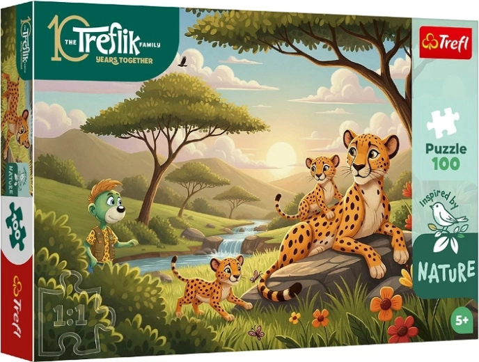 Puzzle Inspired By Nature guepardos 100 piezas