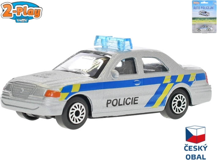Modelo metálico de coche de policía 8 cm – Coche de policía