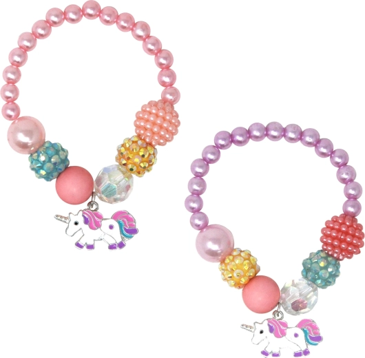 Pulsera Pink Poppy con unicornio